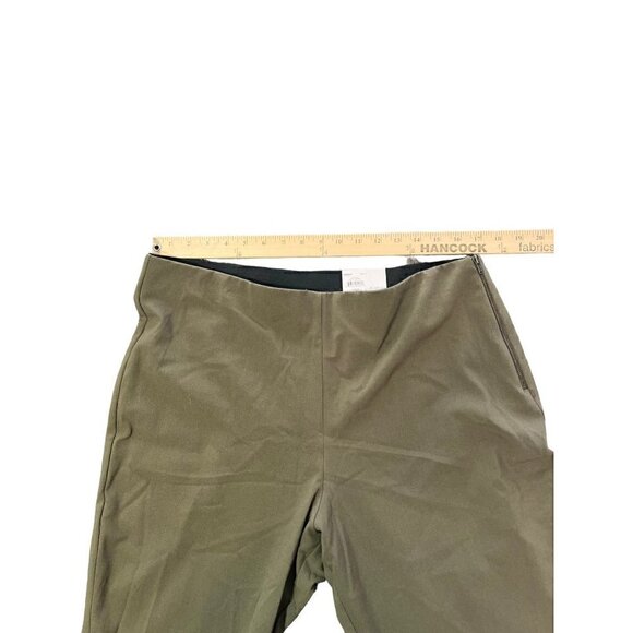 Women's Nine West Side-Zip Skinny High Rise Trouser Olive Green 18 - Picture 4 of 9